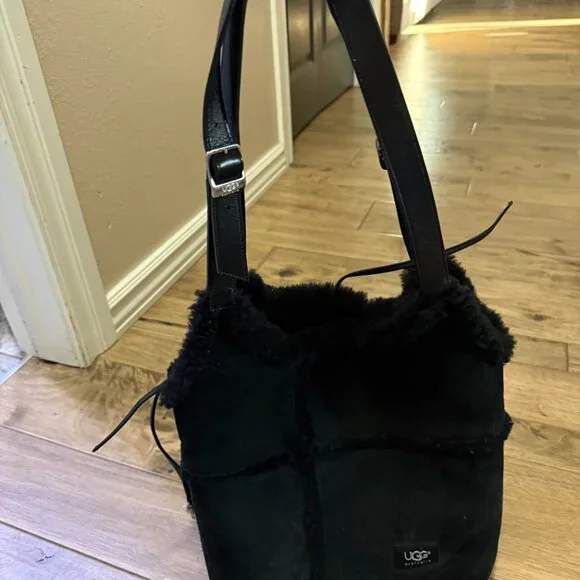 UGG Shearling Trimmed Shoulder Bag - Picture 6 of 8